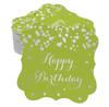Inkdotpot Real Gold Foil Bracket Shape Paper Hang Tags Happy Birthday Favor Tags Pack Of