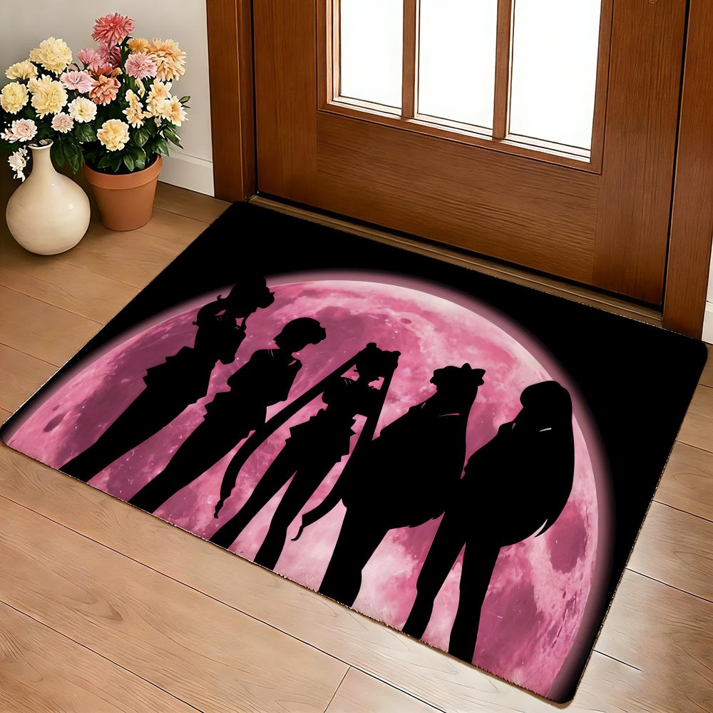 Heißer Anime S-Sailor M-Moon Fußmatte Gemütliche Flanell Weiche Dicke Rutschfeste Matte Für Wohnzimmer Schlafzimmer Küche Dekor Teppiche