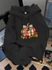 Unisex Fall Autumn Halloween Retro Plaid Pumpkin Maple Leaf Print Kangaroo Pocket Graphic Hoodie Hooded Sweatshirt Printed Casual