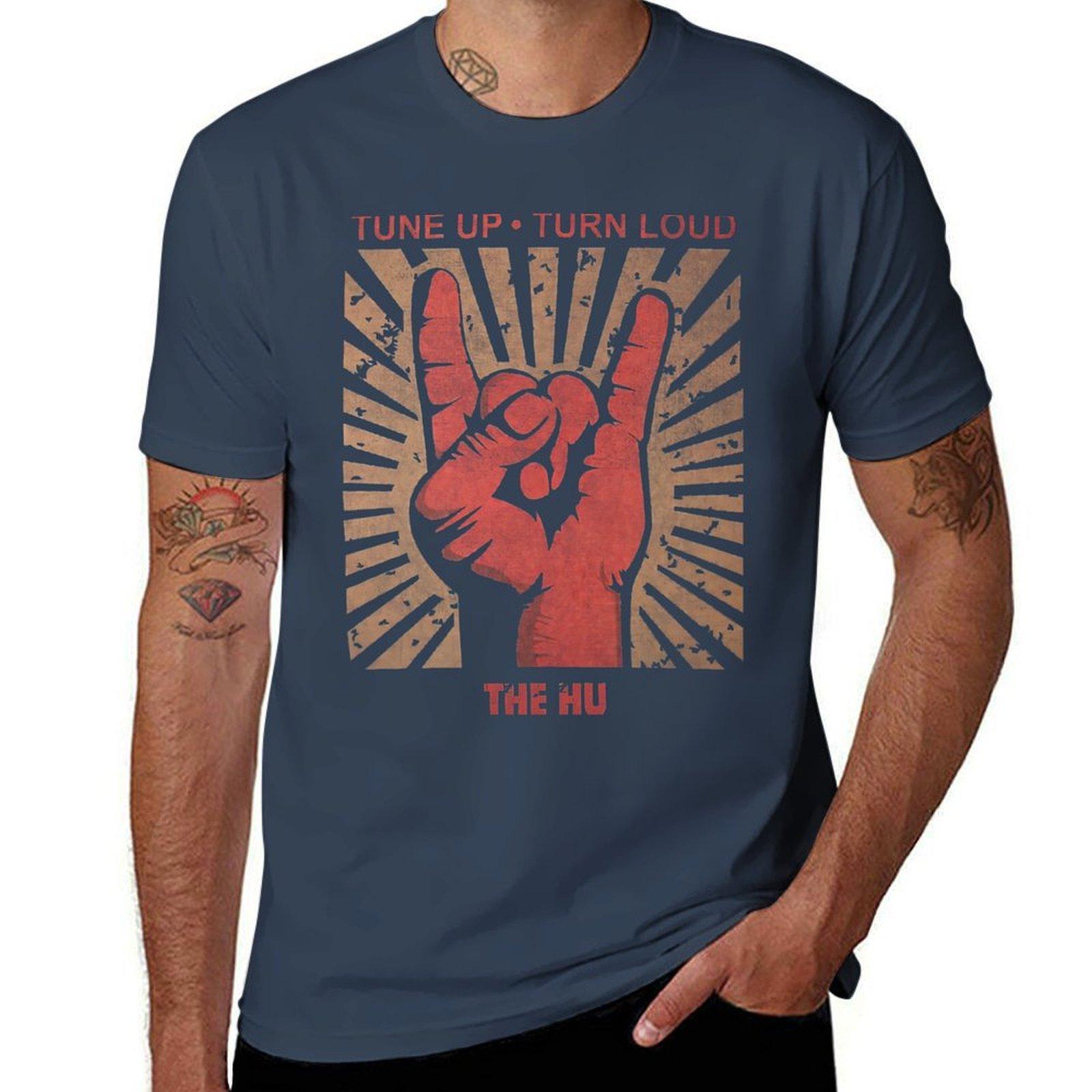 Tuneup Turn loud The Hu TShirt Stain Resistant Casual Tee S