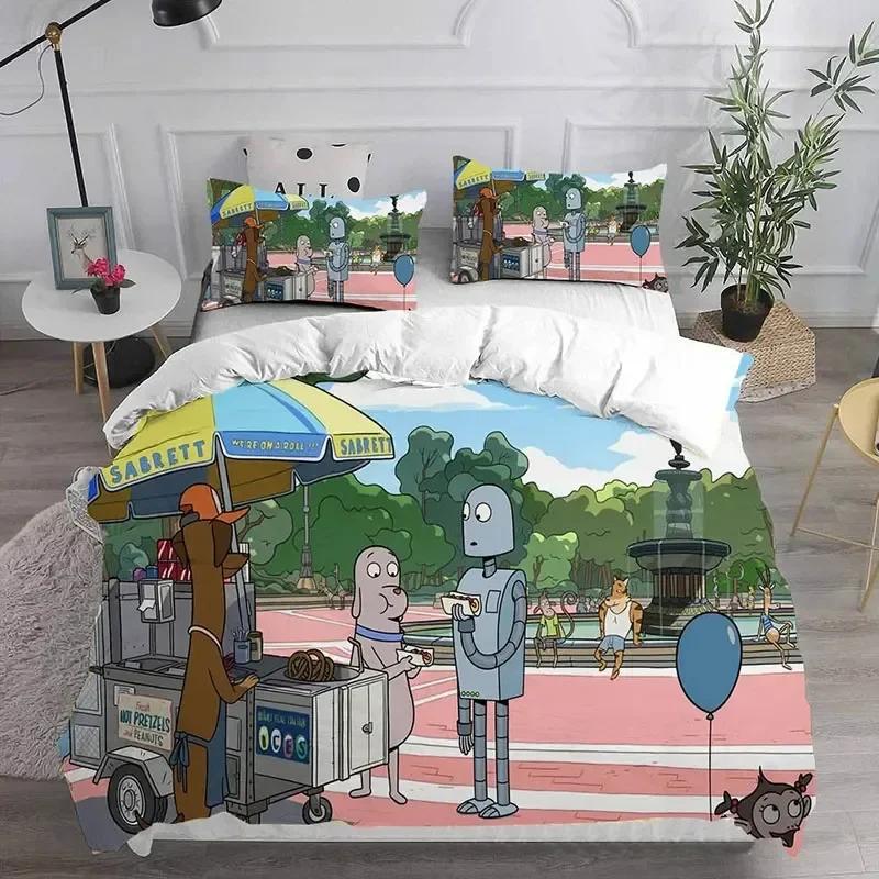 

Cartoon Robot Dreams Bedding Set Comforter Quilt Bed Cover Duvetcover Pillow Case Queen King Sets Kids Adult Size Home Textiles 70x133cm 2pcs