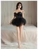 Jin Xiao Sexy Lingerie: Fairy Lace-up Corset Bustier & Strapless Puff Skirt Nightdress