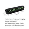 1Pc Car Temporary Parking Card Phone Number Card Plate Telephone Number Car Park Stop Automobile Accessories