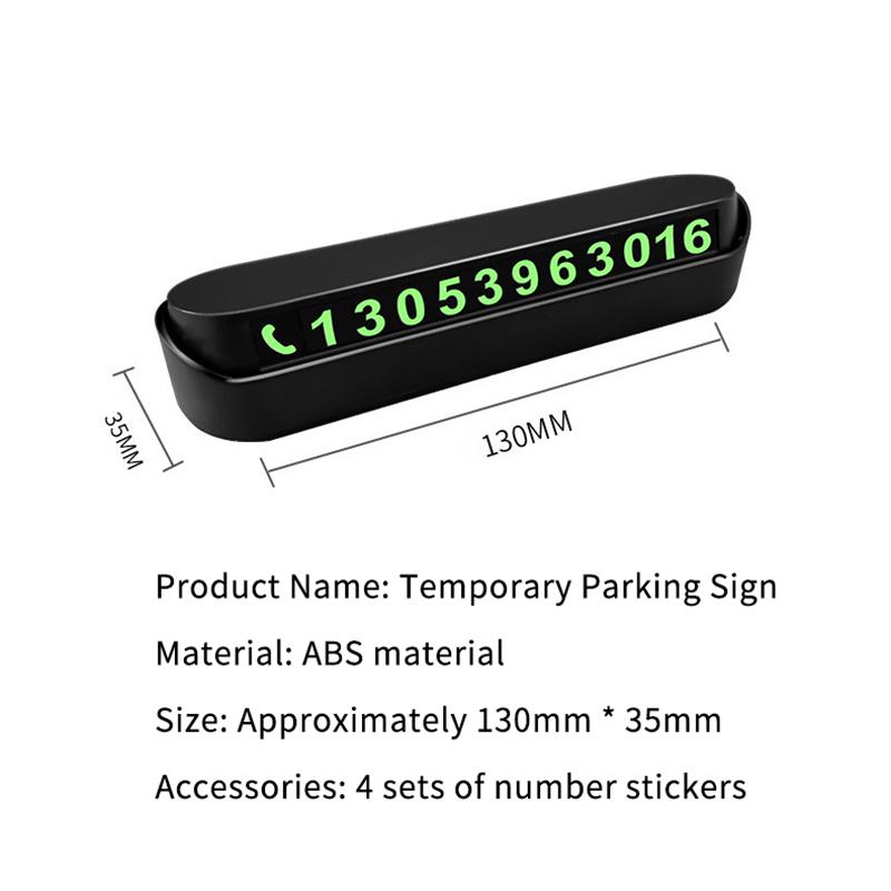 1Pc Car Temporary Parking Card Phone Number Card Plate Telephone Number Car Park Stop Automobile Accessories