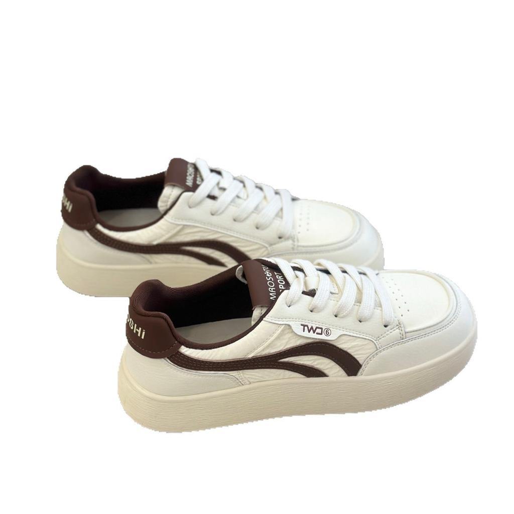 2025 new leather soft bottom versatile Korean version trendy casual little white new product light and soft. Fashion versatile