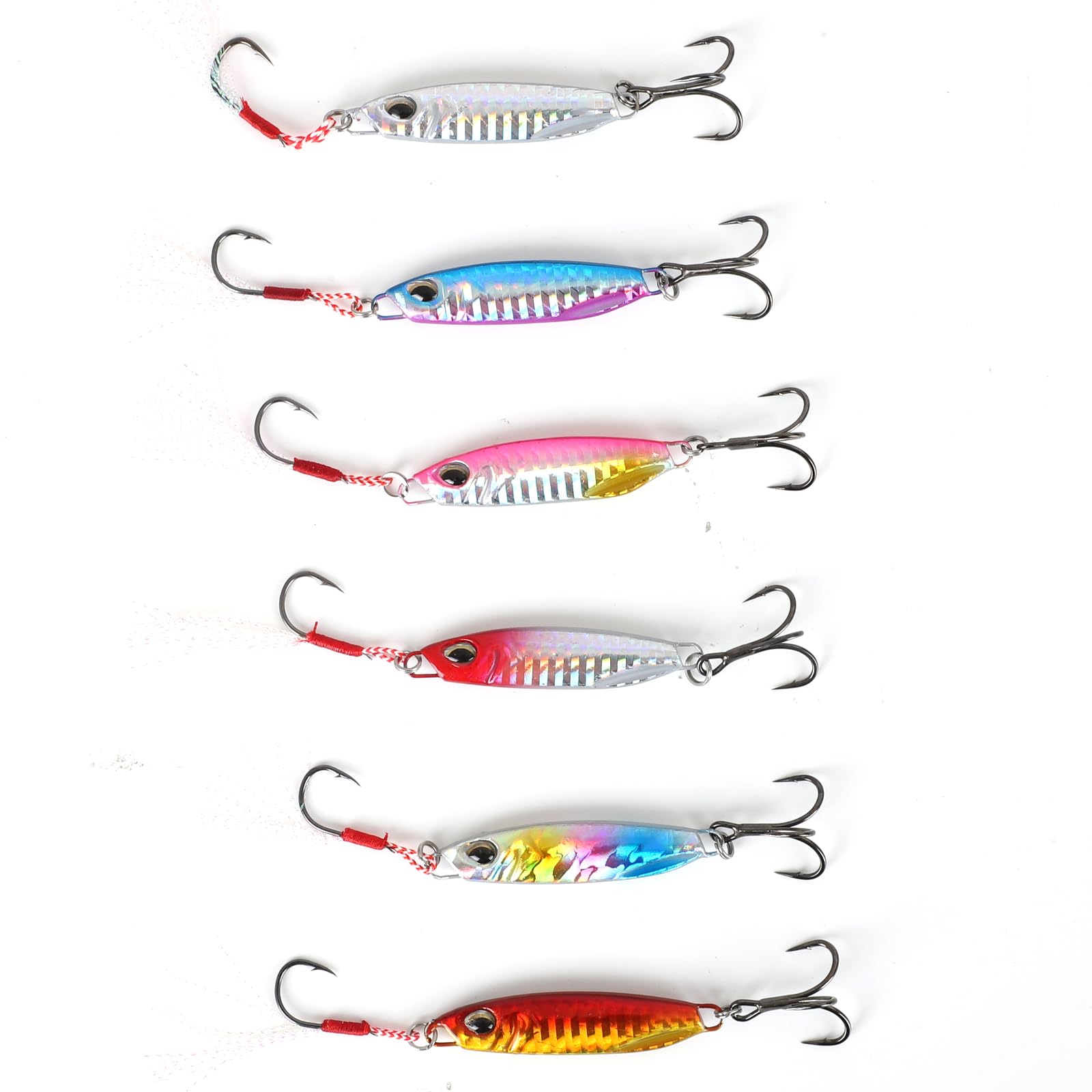 Spotlip Metal Jig Set 6pcs 10g/15g/20g/25g/30g Short Style Boat Sea 25g