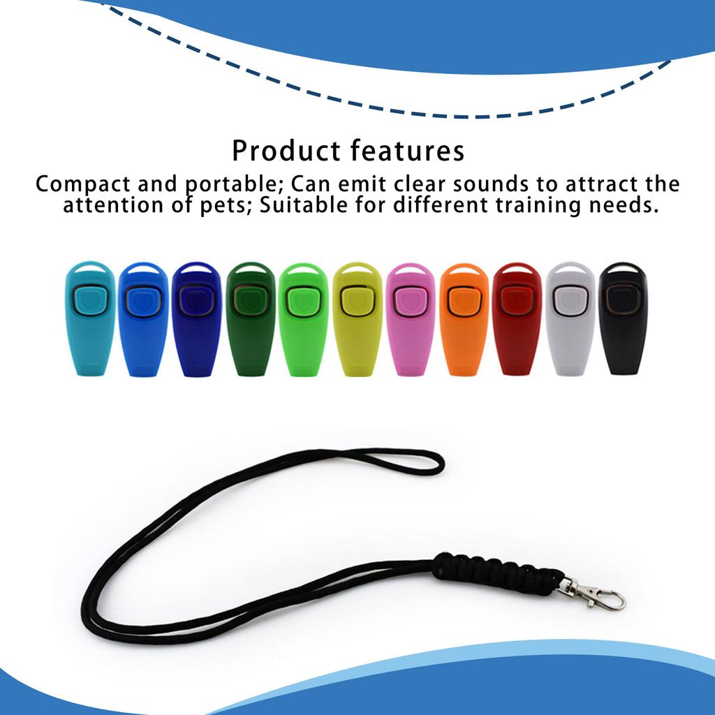 High Frequency Dog Whistle with Clicker Device Practical Dog Training Whistle with Neck Strap for Outdoor Indoor