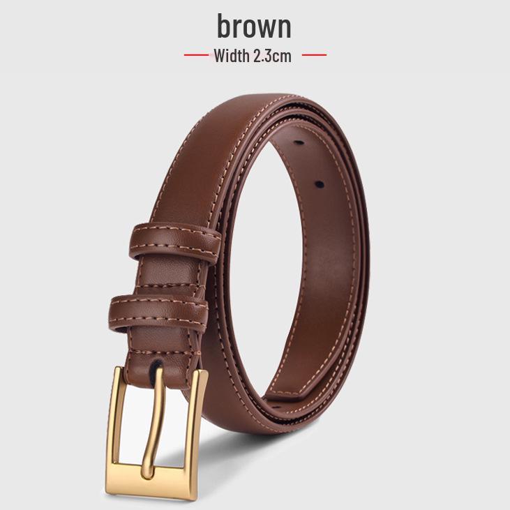 

Женский черный модный пояс из натуральной кожи в корейском стиле, издание 2025 года 100 cm