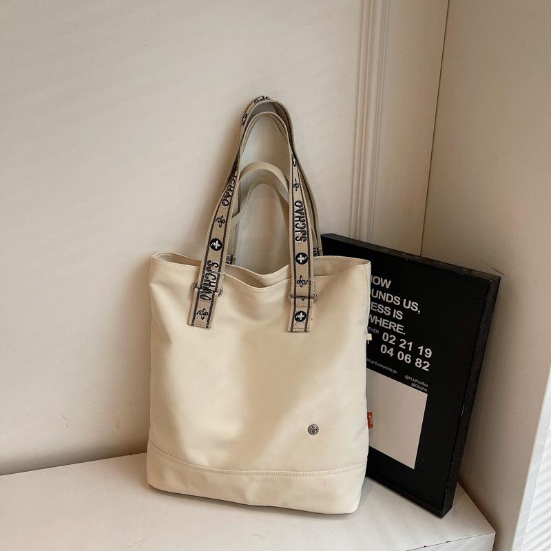 Literary And Fashionable Canvas Big Bag, Summer Large-Capacity Tote Bag, Versatile Commuter, Foreign Style Shoulder Bag Women