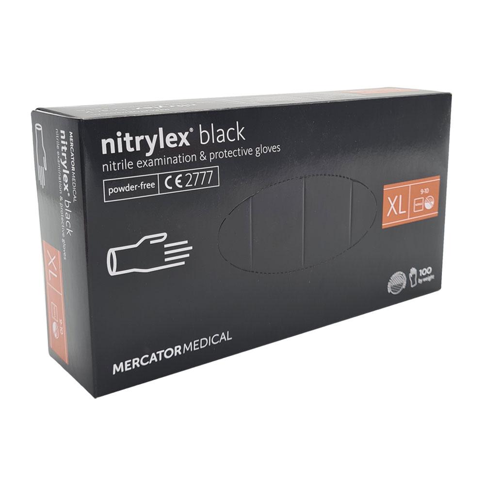 Mercator Nitrylex Black Nitrile Gloves 100 Pieces