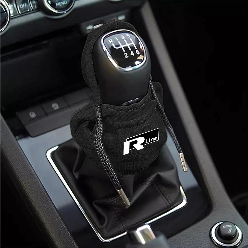 1/2Pcs Hoodie Car Gear Shift Cover Handle Kit Gear Shift Sweatshirt Decoration For Volkswagen VW R Line Tiguan Golf Jetta PassatNB1