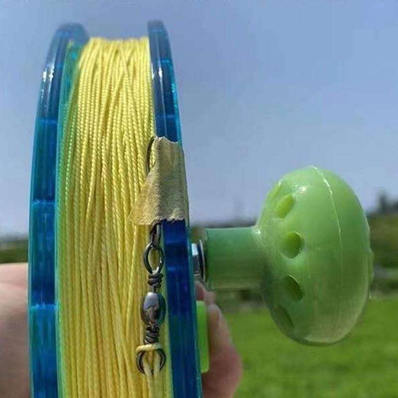 1 kus 200/300/400M Navíječ šňůry na draka Fire Wheel Rukojeť pro létání se šňůrou Nástroj Šňůra Vnější Kulatý Modrý Pro létání s draky