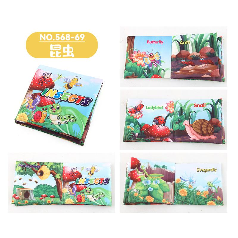 Infant And Young Children'S Early Education Cognition English Palm Cloth Book Toy, Can'T Tear The Sound Paper Sports Football Musical Instrument Book