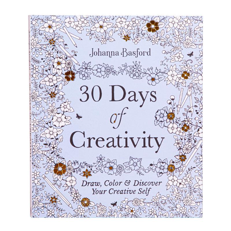 30 Days of Creativity: English Adult Coloring Book for Stress Relief