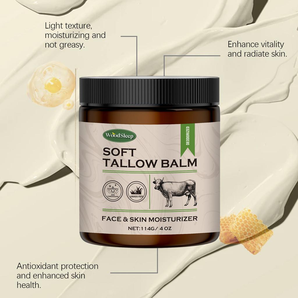 Creamy Woodsloeep Cow Fat Moisturizing Cream For Gentle Hydration And Skin Firming