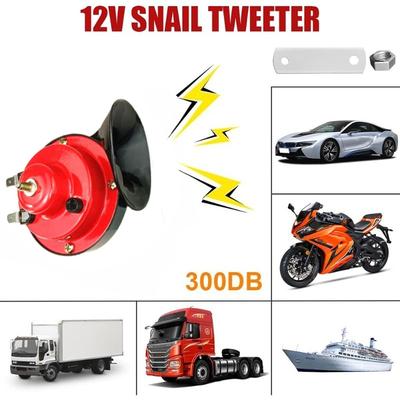 1PC 300dB Waterproof High-Frequency Car Snail Speaker, 12V Universal Speaker, Car Electric Speaker, Motorcycle Modification.