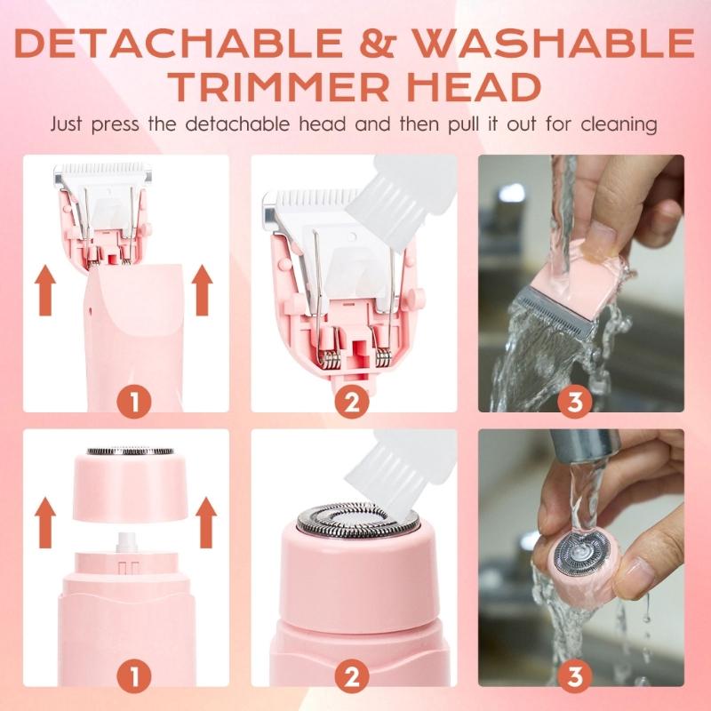 Electric Shaver Cutter for Women Bikinis Trimmer USB Rechargeable Hair Removal for Women Pubic Hair Trimmer Tool