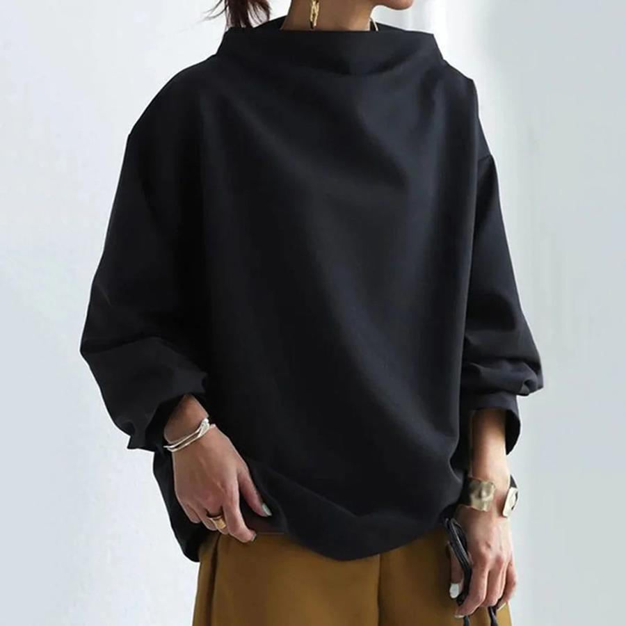 New Cross-Border Casual Urban European Velvet Sweater Women's Pullover High Neck Loose Fit Women's Sweatshirt