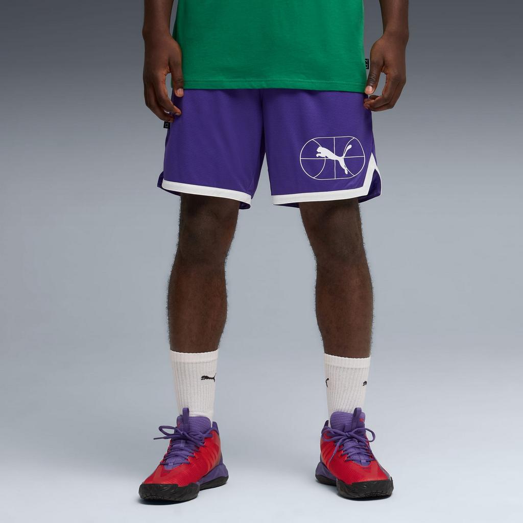 Puma JUNIOR VARSITY BASKETBALL 7'' Men's Shorts Purple 63307610 R XL