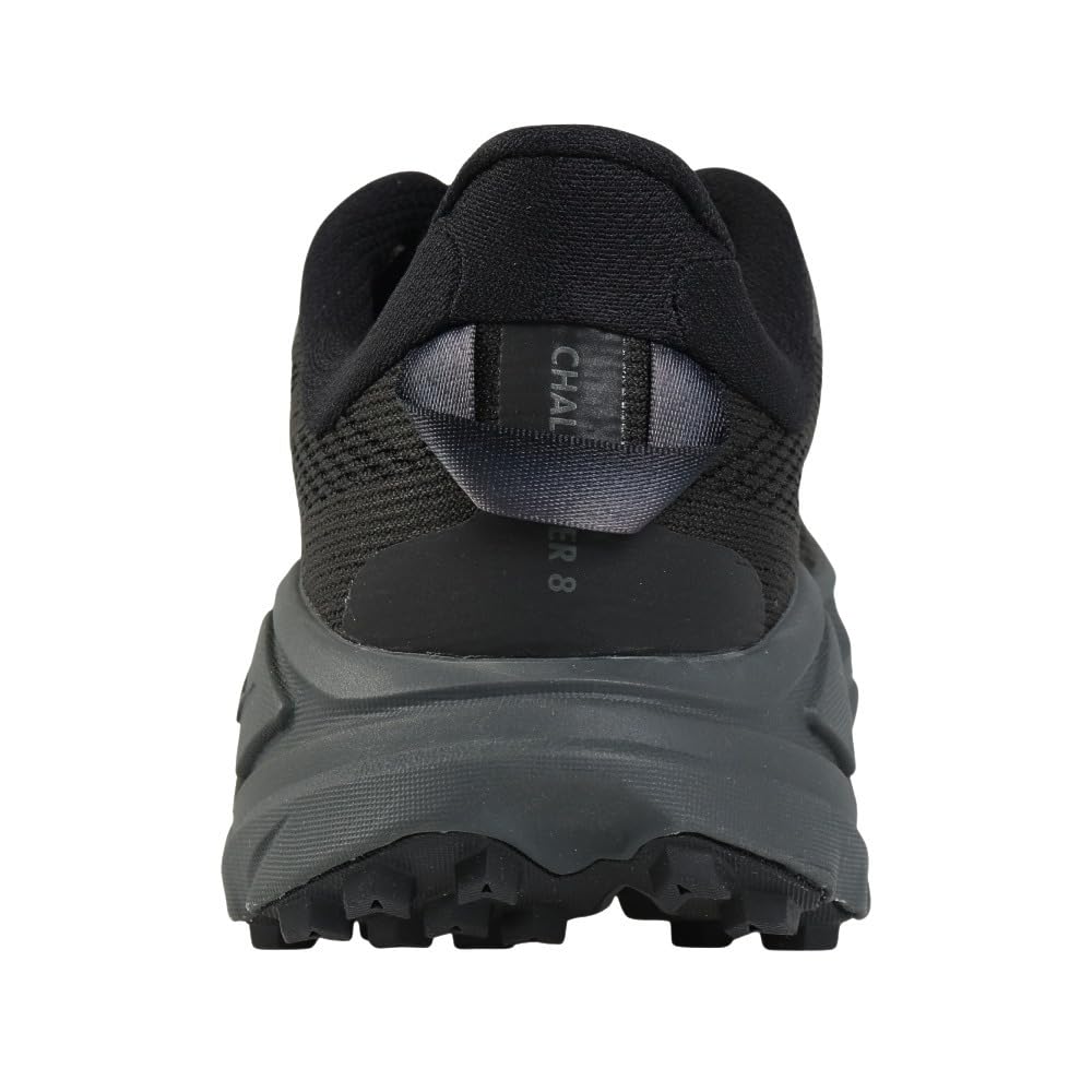 HOKA Challenger 8 Running Trail Running Sneakers Shoes, Shoes, Black/Grey, 1168716-BCKT, Men's (Black/Grey/Size 27.0)