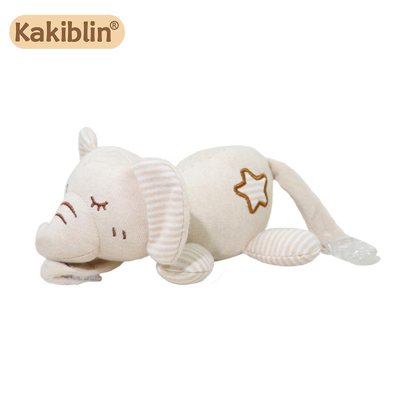 

Kakiblin Organic Cotton Baby Soothing Doll with Removable Pacifier Clip