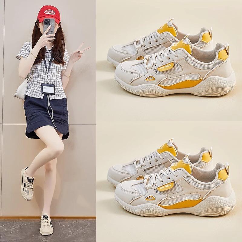 

thick-soled women s summer mesh breathable casual sports shoes board shoes 35