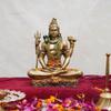 Resin Lord Shiva Statue Blessing Idol Sculpture Murti Showpiece (20 Cm X 17 Cm) - Decoration Items for Home Decor Living Room Mandir Temple