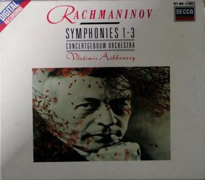CD SERGEI VASILYEVICH RACHMANINOFF, VL - Symphonies 1-3 / Ashkenazy 4170652DM3 Decca 1987 UK Classical Used