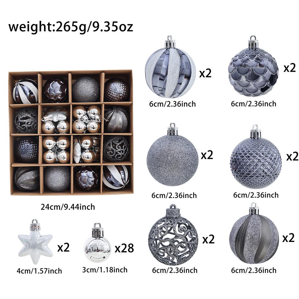 Painted Christmas Ball Gift Box Set - Festive Tree Ornaments & Party Decorations