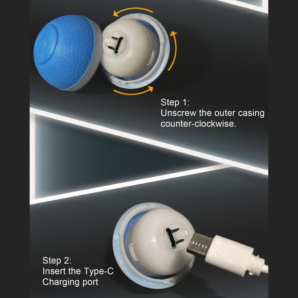 Electric Rolling Pet Toy Ball Jumping Smart Interactive Toy Obstacle Avoidance Rolling Cat Ball With LED Light For Indoor Play