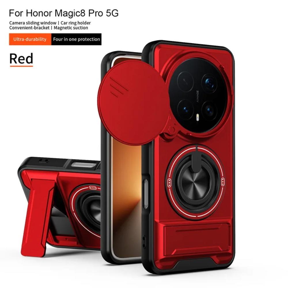 2 in 1 Ring Grip Magnetic Case for Honor Magic 8 Pro 7 6 Lite X9d X9c X9b X8 X8c X7b X7c X6c Car Mount Holder Shockproof Cover