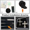 Bling Rhinestone Air Vent Clip with Car Freshener & Decoration,Cute Dash Decor Accessory
