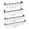Stainless Steels Wall Mounted Hangers Efficient Clothes Storage Rack Coat Hook with Removable Hook Bathroom Supplies