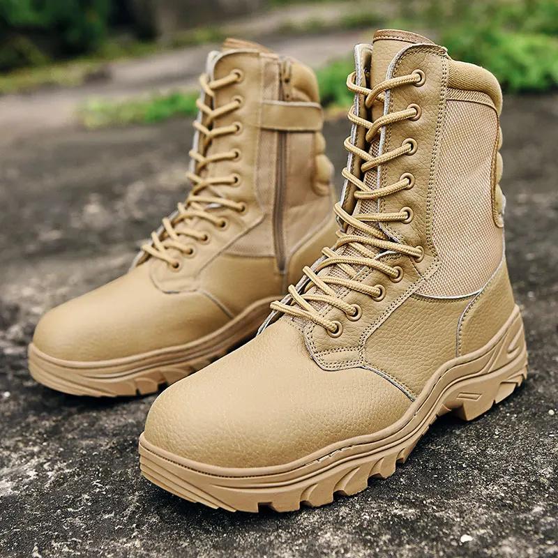 Men Tactical Boots Ankle Casual Plus Desert Boot Climbing Shoes Military Waterproof Outdoor High Quality Army Brand Hiking Shoes