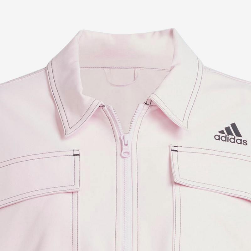 adidas Ritskraag Comfortabel Mode Denim Jas Damesjas Roze IM4985