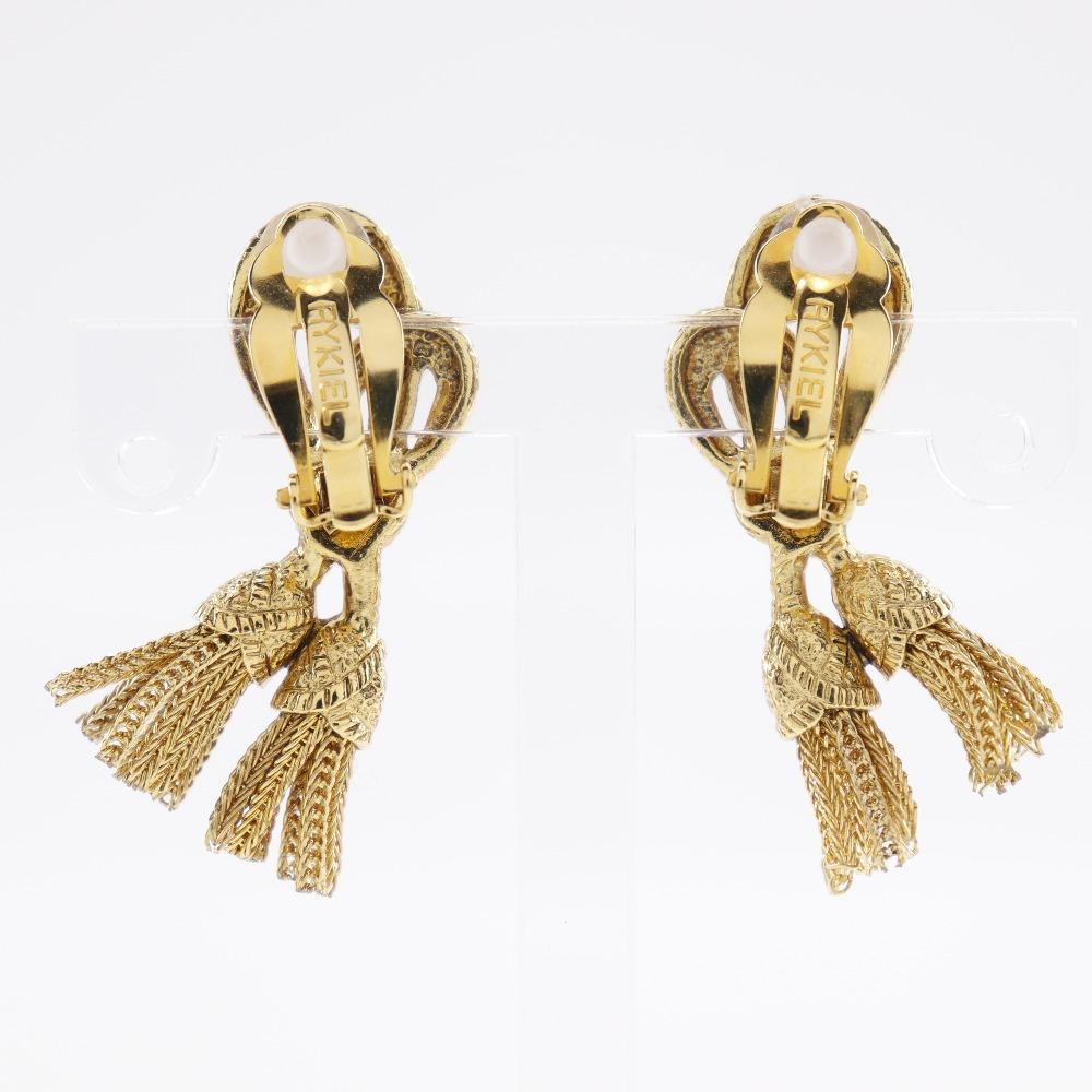 Sonia Rykiel Tassel Earring Plated Gold 17.3g Women Used
