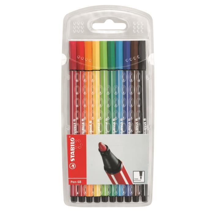 STABILO - Etui chevalet - lot de 10 feutres de coloriage