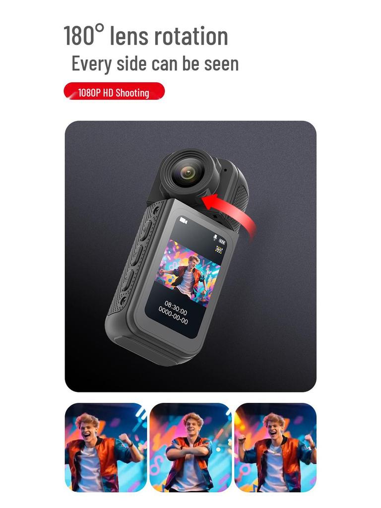 1080p Mini Sports Camera - Portable HD Thumb Recorder with Large Screen for Cycling