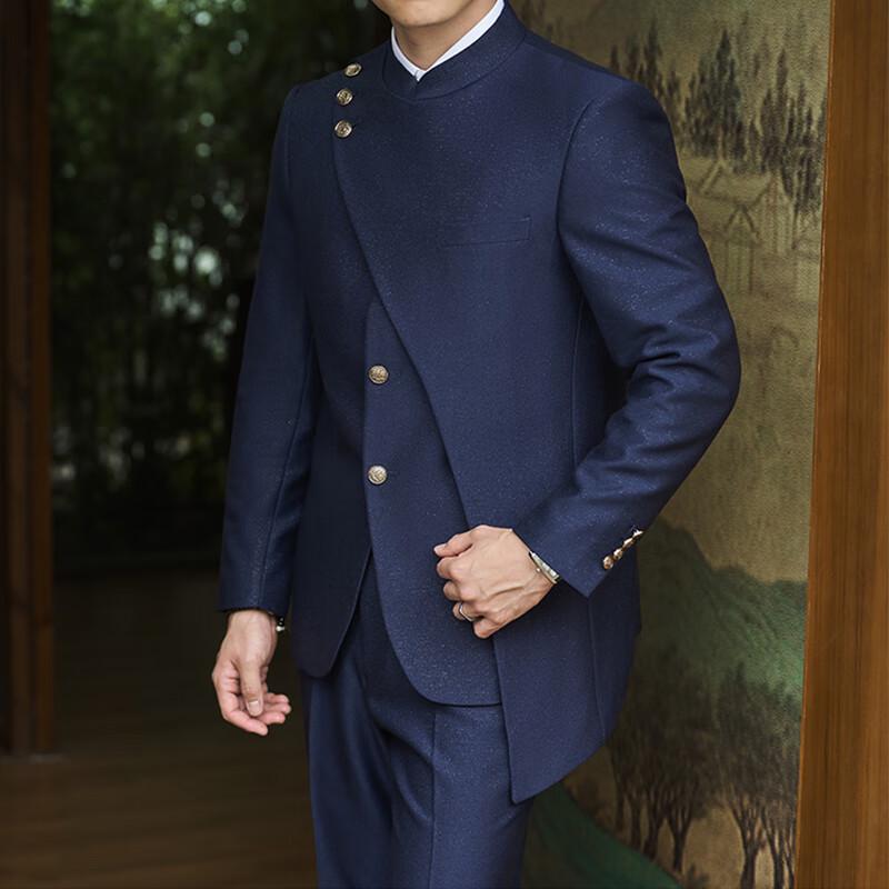 ROMON Men's Chinese Style Formal Suit