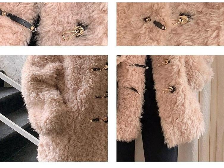 Women's Trendy Lamb Fur Coat, Winter Plus Velvet, Thick One-Piece, Plus Size Fashionable.