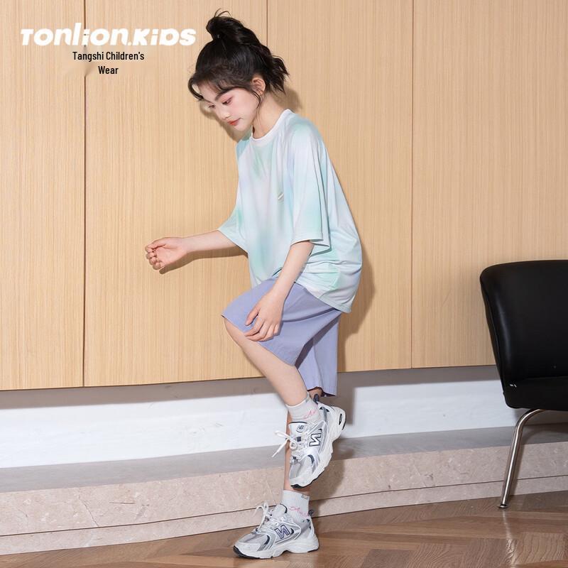 Tangshi Girls  2026 Summer Short Sleeve Casual Two-Piece Set 140