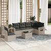 VidaXL Garden Lounge Set with Cushions 7 Pcs, Patio Sofas, Patio Furniture Set, Outdoor Furniture, Grey 3252579