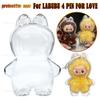 Transparent Protective Case For LABUBU 4 PIN FOR LOVE Series  Protector Cover Storage Box Doll Accessories with Silicone Rope