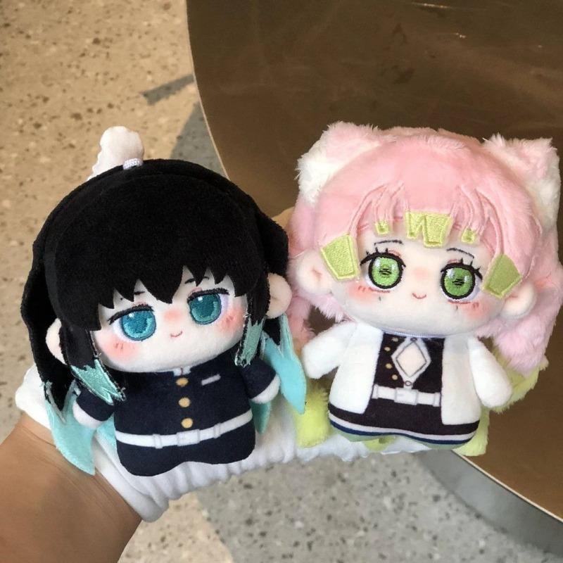 10cm Demon Slayer Plush Toy Cute Cartoon Douma Mitsuri Kanroji Zenitsu Agatsuma Tanjiro Kamado Anime Backpack Charm Toy Gift