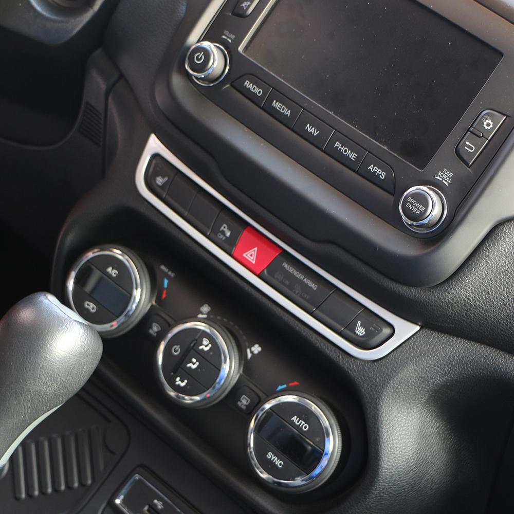For Jeep Renegade 2015 - 2017 Center Console Dashboard Seat Heat Switch Button Panel Cover Trim Molding Car Accessories