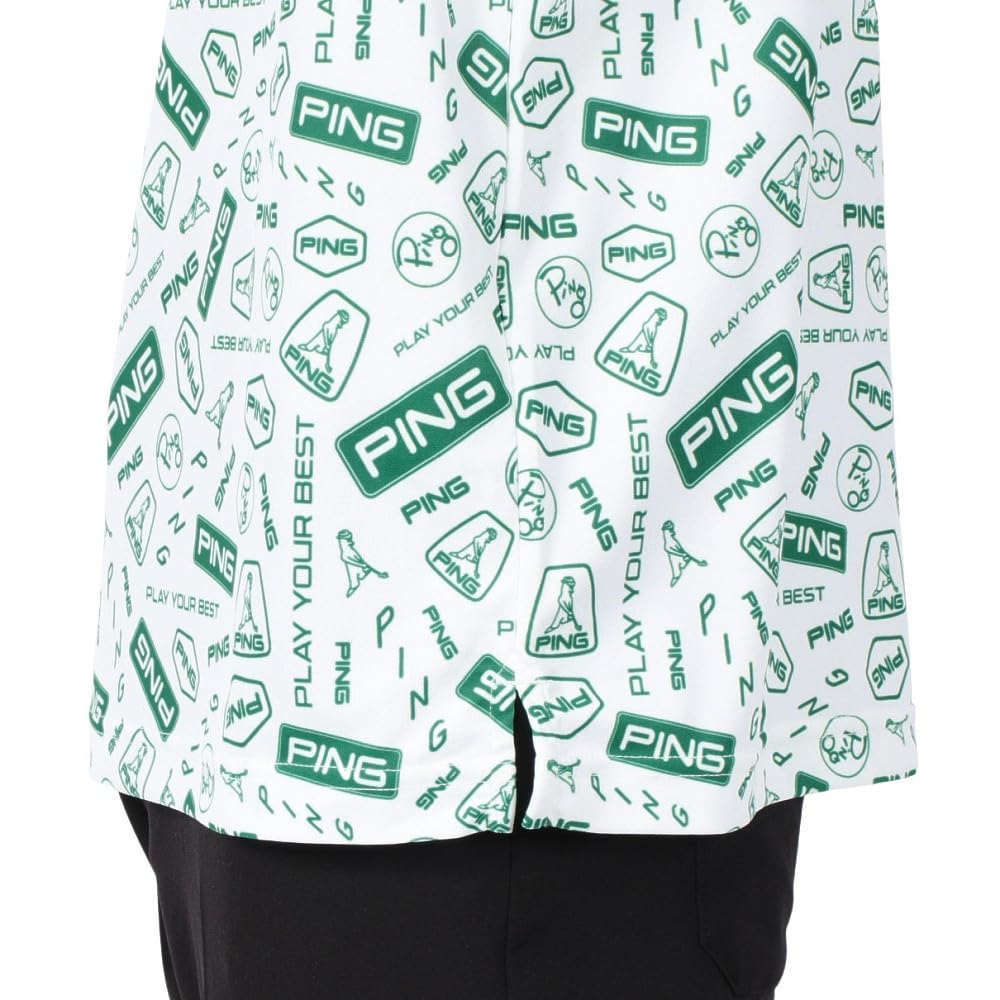 Short Sleeve Polo Shirt Golf X Green S [Pin Apparel] Men's (All-over Print) / / 621-5160221 031_White