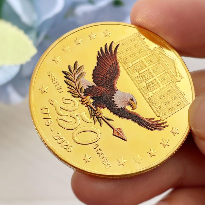 Usa Moneta Commemorativa del 250° Anniversario 1776-2026 Aquila Americana Moneta Souvenir Artigianato Metallico Emblema