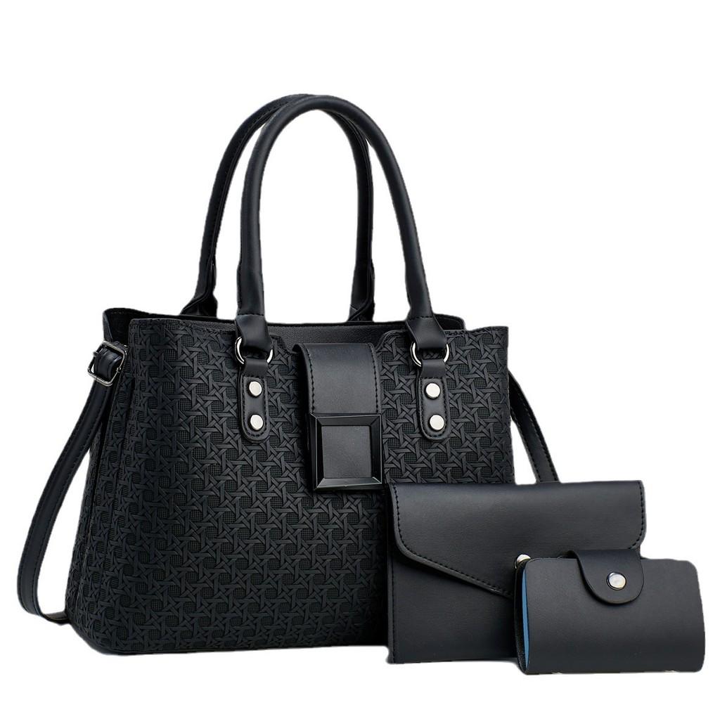 Pu Geometric Pattern Large Capacity Shoulder Bag For Daily Use