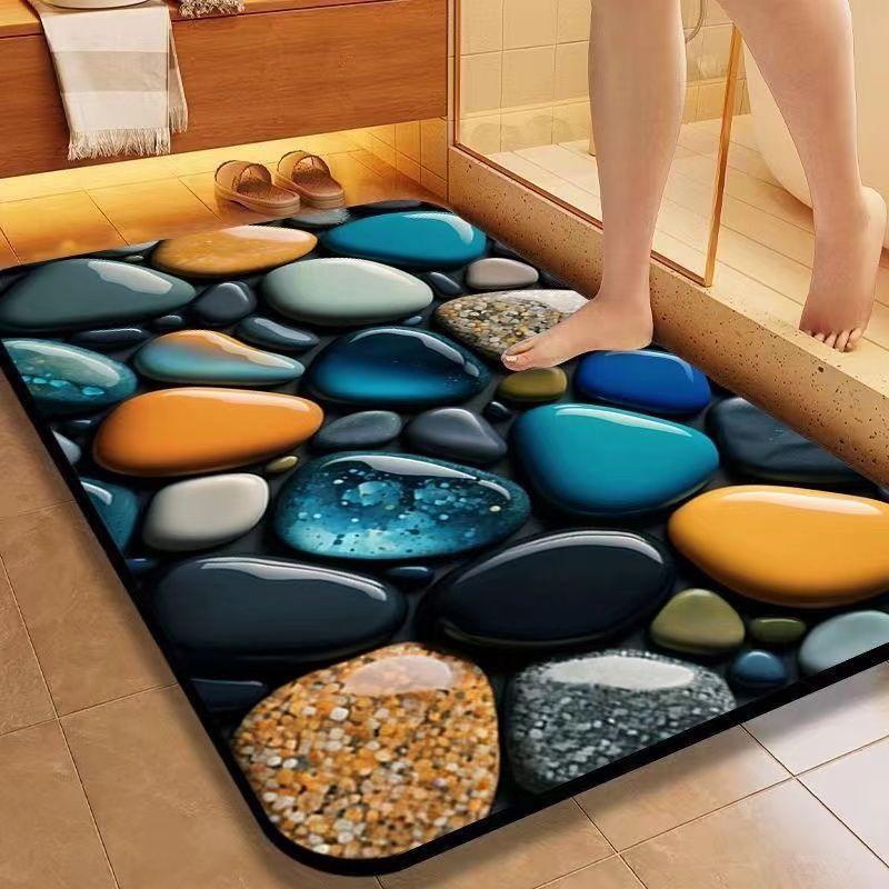 Wasserabsorbierende Badezimmer-Fußmatten Toilette wasserabsorbierend schnelltrocknend Fußmatten Toilette Haushaltsteppich Eingangsmatte