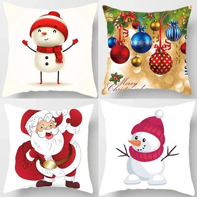 Christmas Themed Pillowcases Car Accessories Office Santa Claus Living Room Sofa Home Pillowcases